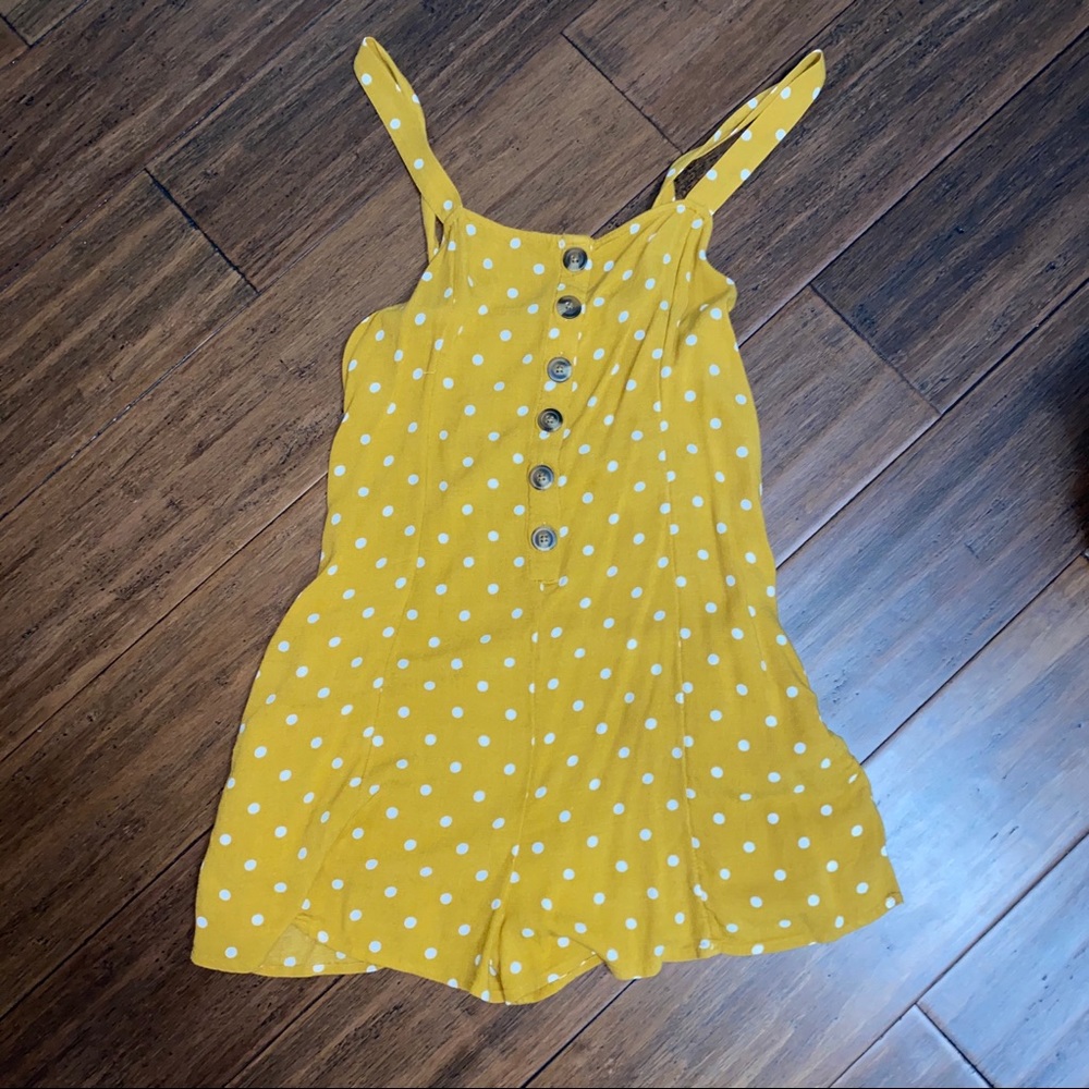 AE Yellow Polka Dot Romper
